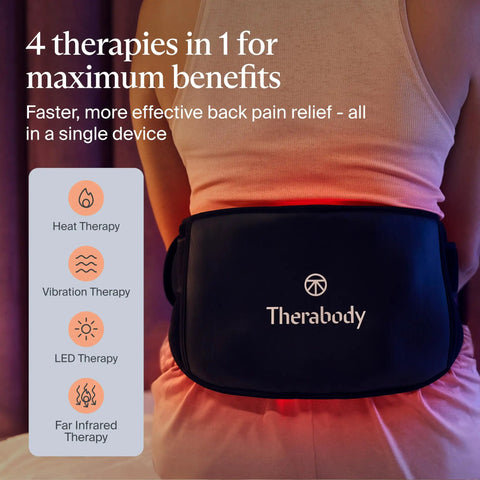 Four In One Back Wrap With Heat, Far Infrared, Vibration, And LED Therapy for epic lower back pain relief and deep relaxation