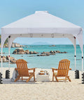 10x10 Pop Up Canopy Tent With Vent For Quick Setup Instant Sun Shelter On Wheeled Bag Includes 4 Sandbags 12 Stakes And 4 Ropes