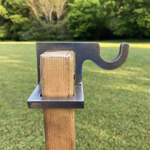 AR500 Hardened Steel Shooting Target 2x4 Topper Hook Three Eighths Inch Thick For 0.6 Inch Hole Mounting, USA Made NRA Metal