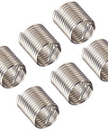 6 stainless steel coiled inserts 12mm By 1.25 Metric Thread Replacement Inserts Pack Of 6 For Universal Fit Stainless Steel Diamond Cross Section