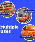 Heavy Duty Sand Bags With Tie Strings for Flood Control in use for construction, anchoring, and landscaping projects.