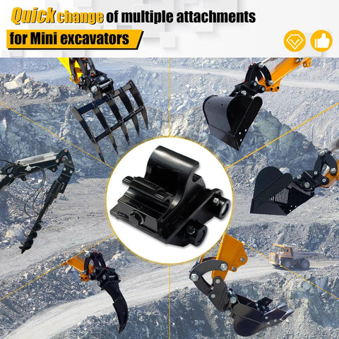Mini Excavator Quick Change Hitch For Small Diggers Up To 3 Tons Mechanical Quick Coupler For Fast Attachment Swaps