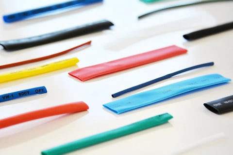 Rainbow Heat Shrink Wire Wrap Tubing Kit With 7 Colors And 6 Sizes One Sixteenth To Three Eighths Inch Four Inch Length Two To One Shrink Ratio