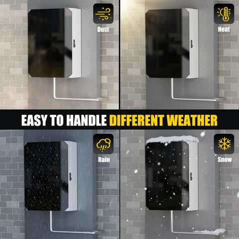 Heavy Duty Wall Mount EV Charger Cover For Outside Straight Up Weatherproof Electric Vehicle Charging Station Shell Built Tough With Key And Combination Lock Universal Tesla Fit showcased handling dust, rain, snow, and heat.