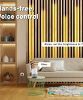 WiFi LED Strip Lights for Wood Slat Wall Panels and Acoustic Panels, 6 Rolls of 6.56ft Each, 3000K Dimmable, Alexa compatible setup