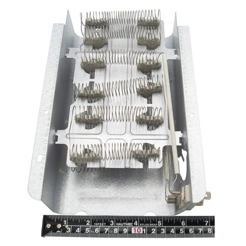 Model Specific Clothes Dryer Heating Element Replacement 8573069 1201501 2700W 240V with ruler showing size