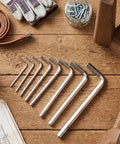 Heavy Duty Cr V Steel Hex Key Wrench Set With Chamfered Tips For Furniture Assembly And Workshop Maintenance Long Short Arm Metric Bits on wood