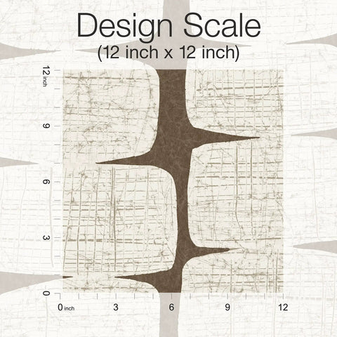 Design scale for Mid Century Beads Peel And Stick Wallpaper Brown No Mess Easy To Install Repositionable And Removable 20.5 Inch Wide Roll