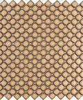 Hudson Diamond Caffe Porcelain Floor And Wall Tile, 12.25 In By 12.38 In, Mesh Mounted Mosaic, Glazed High Sheen Finish, Light Tone