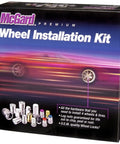 Chrome SplineDrive Wheel Installation Kit For 5 Lug Rims M14 X 1.5 Thread Includes 16 Lug Nuts 1 Installation Tool 4 Wheel Locks 1 Key And Pouch Closed End Design For Max Grip And Stud Engagement box