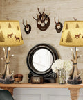 Deer Antler Table Lamps Set Of 2 3 Way Dimmable Touch Bedside Lamps For Living Room Rustic Cabin Style on wooden table
