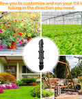 120 Piece Barbed Coupling Fittings Set For 1 Quarter Inch Drip Irrigation Tubing in garden, greenhouse, and lawn settings