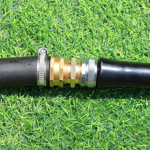 Installed Heavy Duty Solid Brass Garden Hose Fittings Connectors Adapter Double Male To Male Faucet Leader Coupler Three Quarter GHT Thread