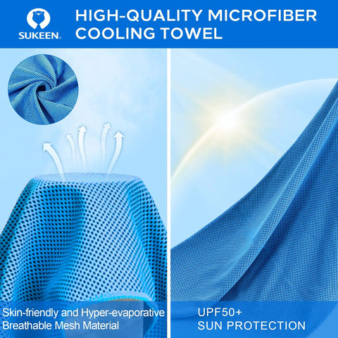 Instant Cooling Towels 4 Pack 40 By 12 Inches Hyper Evaporative Ice Towel Neck Wraps Soft Breathable Microfiber mesh detail