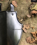 Medieval Markward Shield Tasset Armor for Cosplay and LARP Built for Game Ready Action Blackened Steel Viking Thigh Armor