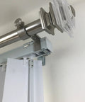 Outside Mounted Curtains For Vertical Blinds Bracket Set Of 3 Clip On No Drill Attachment For Headrail Easy Damage Free Installation