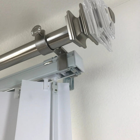 Outside Mounted Curtains For Vertical Blinds Bracket Set Of 3 Clip On No Drill Attachment For Headrail Easy Damage Free Installation