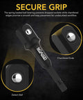 Impact Socket Adapter And Magnetic Bit Holder Set, Four Piece 1/4 Inch Hex Shank Extensions To 1/4, 3/8, And 1/2 Inch Drives, close-up view