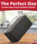 Bulk 4 Pack Heavy Duty Grill Cleaning Brick Pumice Stone For Flat Top Grills, size 8x3x4 inches, on wooden surface.