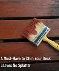 5 Inch Deck Stain Brush For Quick, Even Wood Finish on deck, large synthetic bristle brush with yellow handle