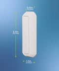 Direct Wire White Doorbell Push Button Replacement For 24V Systems DIY Install With Mounting Hardware And Instructions, dimensions shown