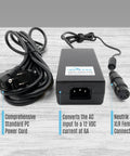 12V 10A AC Power Supply With 4 Pin XLR Female Connector Universal 100 To 240V Input Continuous Power Adapter on table