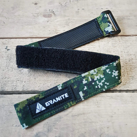 Rockband Bicycle Gear Carrier Strap In Orange No Drop Mount For Inner Tubes And Tools Secure Frame Attachment, camo design