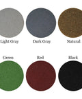 Color options for Patch And Resurface Epoxy Concrete Floors Like A Boss, 5 Gallon Red Unit, including light gray, dark gray, natural, green, red, black.