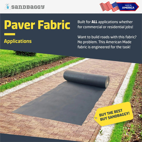 Top Notch Paver Underlayment Fabric 8 Oz For All Paver Types Made In America 50 Year Durability installed on walkway