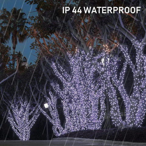 Two Pack Solar String Lights Outdoor 80 Ft Total With 240 LED White Fairy Lights IP44 Waterproof 8 Modes For Garden Yard