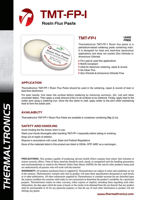 Rosin Flux Paste For Electronics Soldering And Rework No Clean Flux For Lead And Lead Free Solders Petrolatum Based RoHS Compliant 2 Oz Can with safety instructions