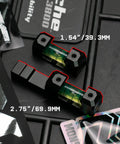 Scope Leveling Kit With Picatinny Bubble Levels in black, showing dimensions for quick setup and real deal precision on your rifle.