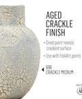 Crush Your Next DIY Project With This Heavy Duty Crack Finish Medium That Brings A Sick Distressed Look To Wood And Any Hard Surface Acrylic Craft Setup. Aged crackle finish on a vase.