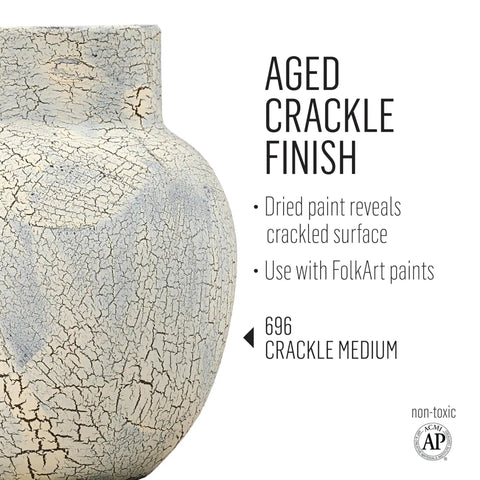 Crush Your Next DIY Project With This Heavy Duty Crack Finish Medium That Brings A Sick Distressed Look To Wood And Any Hard Surface Acrylic Craft Setup. Aged crackle finish on a vase.