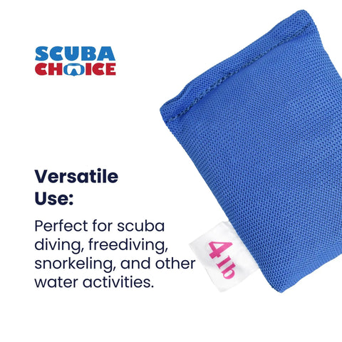 Four Pound Soft Mesh Dive Weight For Belts And Freediving Gear With Hardened Shot In A Durable Graphite Free Nylon Bag