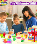 DIY Magic Bouncy Ball Kit For Kids STEM Science Toys Set With 25 Multicolor Bags And 5 Molds Makes Up To 43 Balls in use by kids.
