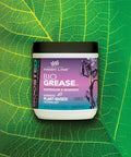Plant-Based Bike Grease for Suspension and Components, Bombproof High-Performance Lube for Ceramic Bearings on a leaf background