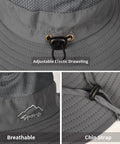 Go To Sun Hat For Men And Women With UPF 50 Plus Protection featuring adjustable drawstring, breathable mesh, chin strap