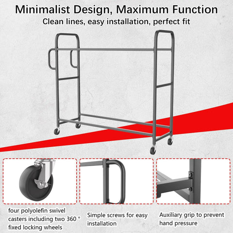 Heavy Duty Tire Rack With Adjustable Crossbars And Slick Swivel Casters Real American Heavy Lifter For Garage Organization Featuring Reinforced Carbon Steel Build Supporting Up To Five Hundred Pounds Hassle Free