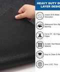 Close-up of Garage Oil Spill Mat 36 By 59 Inches Dual Layer Absorbent Felt Top With Rubber Backing showing texture and thickness