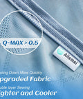 Close-up of Upgraded Jade Fiber Cooling Throw Blanket With Q Max 0.5, showcasing breathable fabric and Ailemei label.