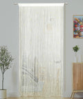 Beaded Curtain Door For Privacy And Boho Vibe, Tassel Fringe String Curtain For Doorways And Hallways, Ivory 39W X 79L, 100 Percent Polyester