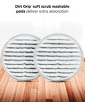 Heavy Duty Steam And Scrub Mop For Hard Floors All In One Deep Cleaning Game Changer That Knocks Out Grime Like A Dream Sleek Grey Build pads designed for extra absorption.