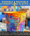 5 Quart Plastic Mixing Cups Set, 12 Pack For Paint, Automotive Coatings, Epoxy Resin, Acrylic Arts And Crafts, colorful paint