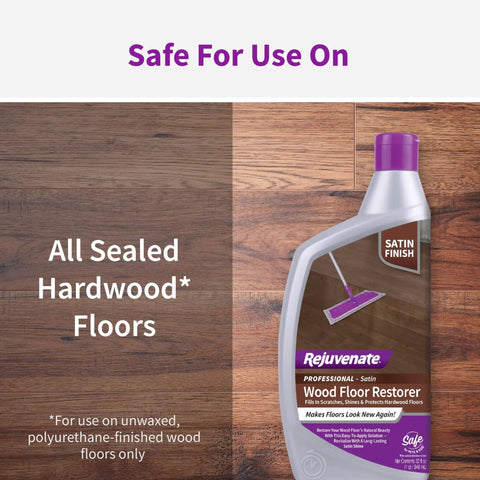 Professional Hardwood Floor Restoration Glaze With Satin Finish 32 Oz product bottle for sealed hardwood floors.