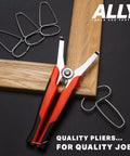 Big Hand Friendly Miter Spring Clamp Pliers With 16 Clamps And 8 Inch Long Handles shown with wood trimming project