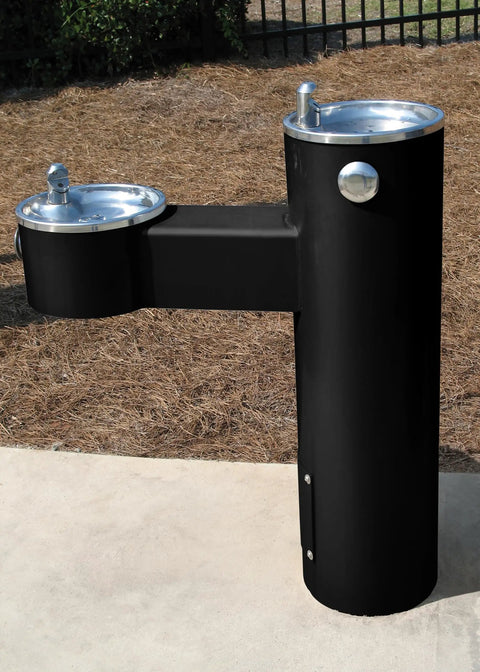 Heavy Duty Gloss Black Spray Paint For Rust Proof Metal Wood Vinyl With Badass Durability And Super Smooth Dope Finish Providing No Cap Weather Protection Without Flaking Off on outdoor drinking fountain