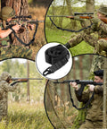 Adjustable Two Point Rifle Sling Dope Rugged Nylon Strap With Metal Hook For Hunting Shotgun And Camera Gear Outdoor Multipurpose Tactical Sling Forty Seven Point Two Inch Adjustable Length With Durable Metal Hooks For Easy Setup used by hunters in various outdoor settings.