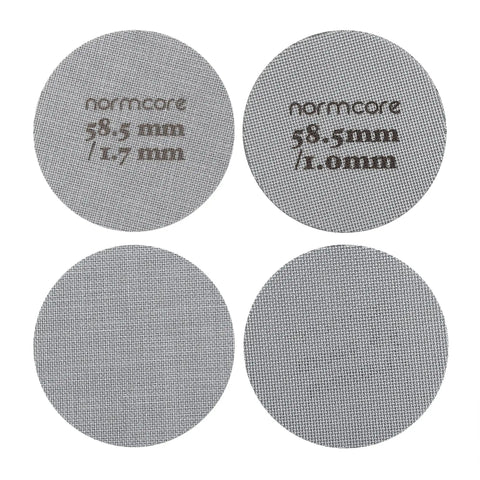 Two Pack 58.5mm Puck Screen With Stand For Espresso Machines Reusable Shower Screen With Silicone Holder 150μm Mesh