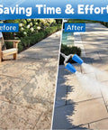 Dual Turbo Nozzle Power Washer With 360 Degree Rotating Jets Delivers 4000 PSI And Four To Six GPM cleaning patio